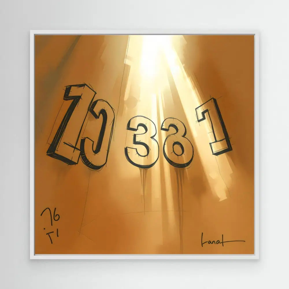 Numbers ’538’’ displayed in a stylized font with a metallic gold appearance.